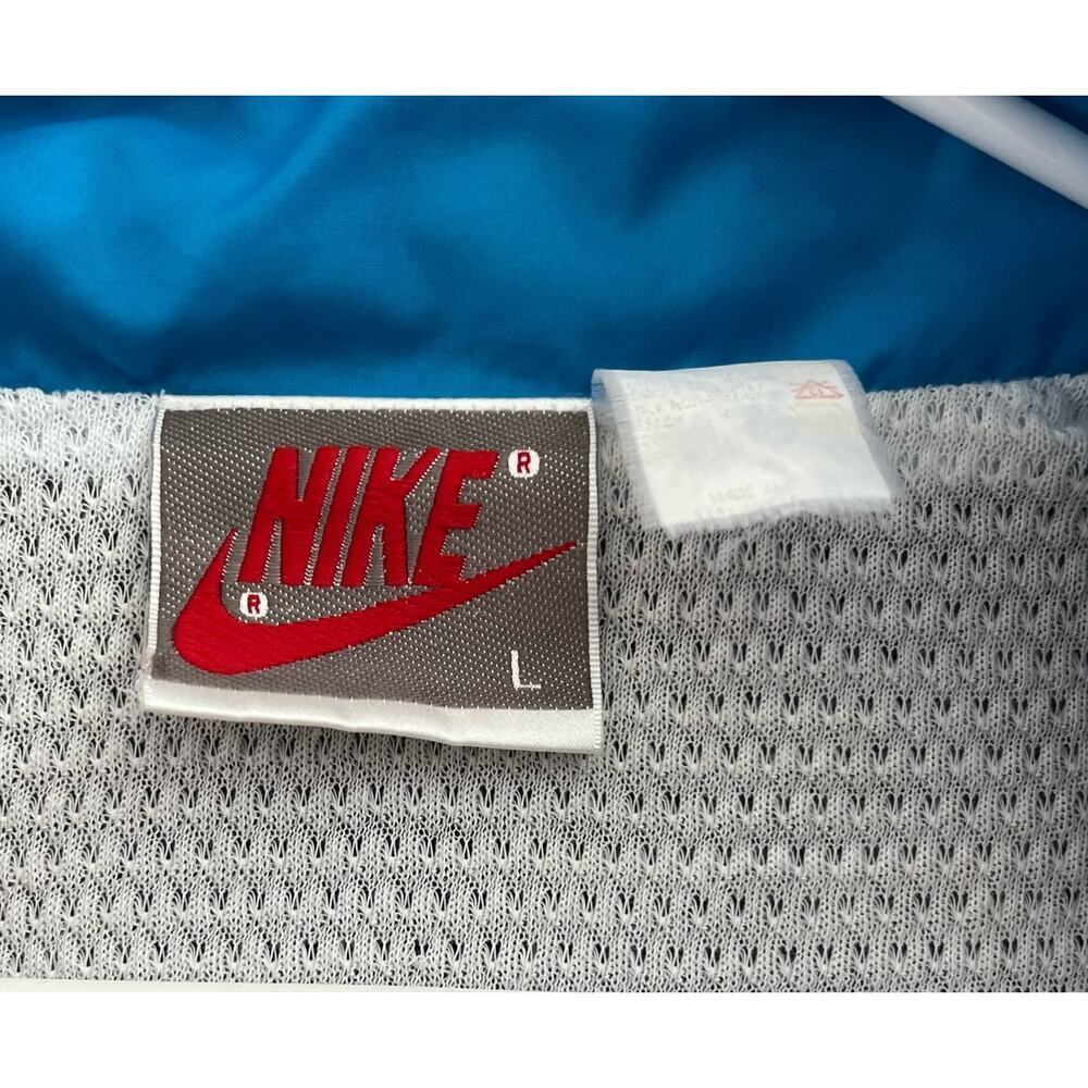Vintage 90s Nike Blue & Black Windbreaker Size Large Made in USA - Picture 5 of 8